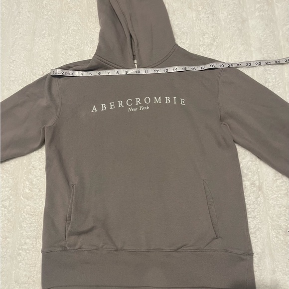 Abercrombie & Fitch Men's Charcoal Hoodie - Picture 5 of 9